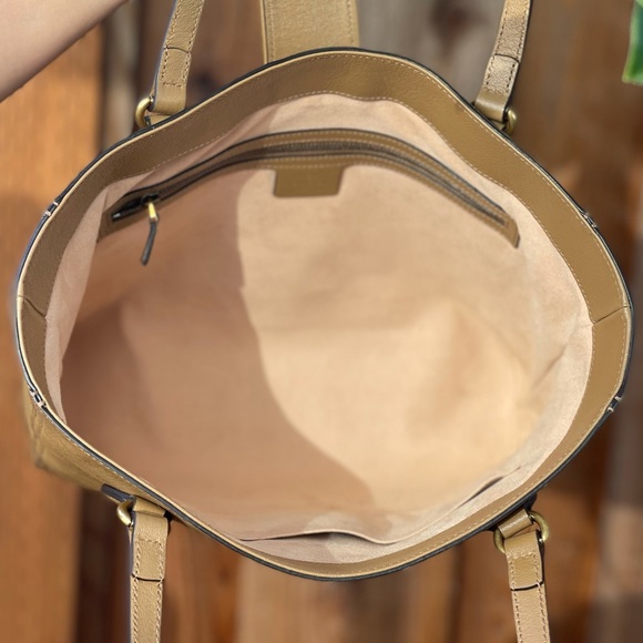 SOLD Gucci Small Tote Bag with Double G and Web - Picture 4 of 6